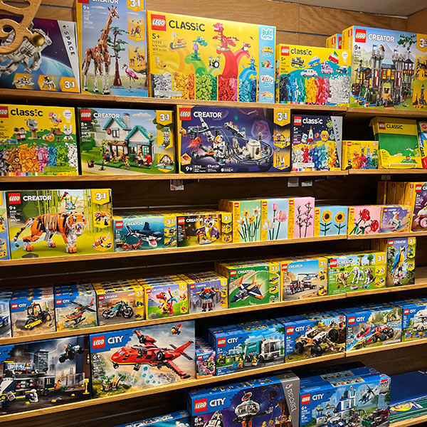 Legos on shelf